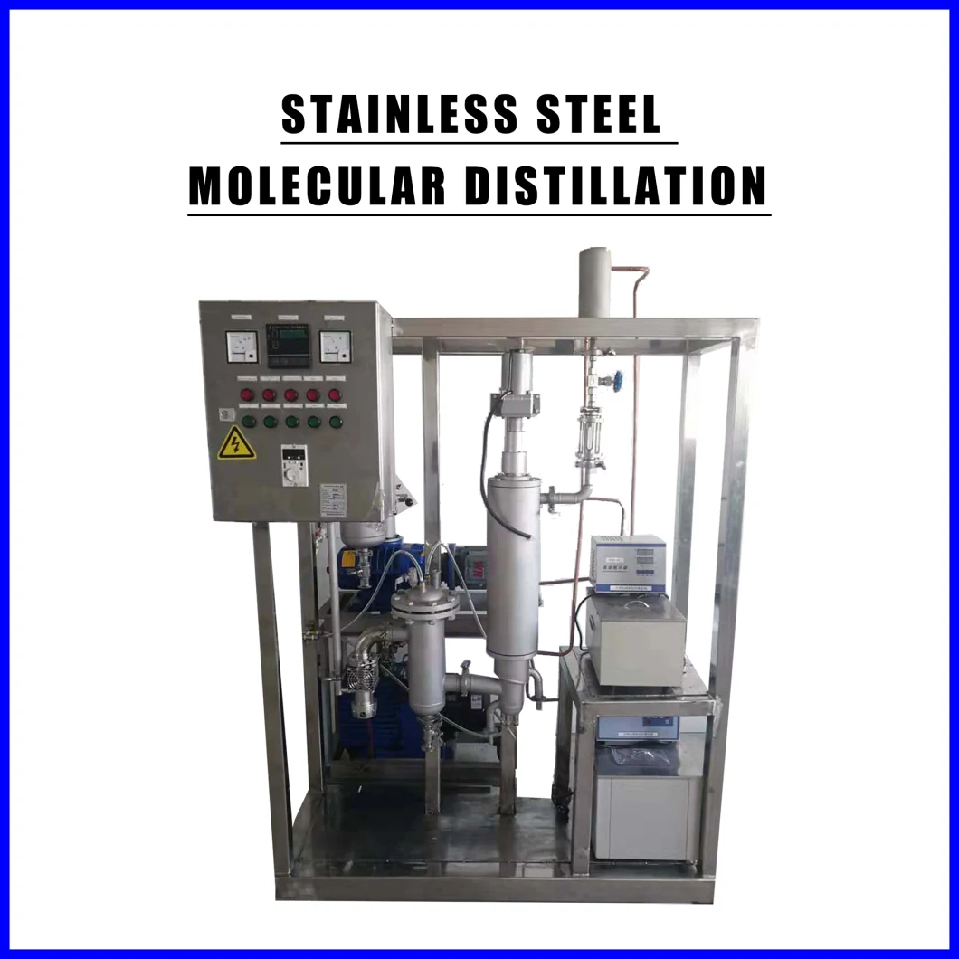 Turnkey Solution Stainless Steel Short Path Wiped Film Molecular Distillator for Essential Oil