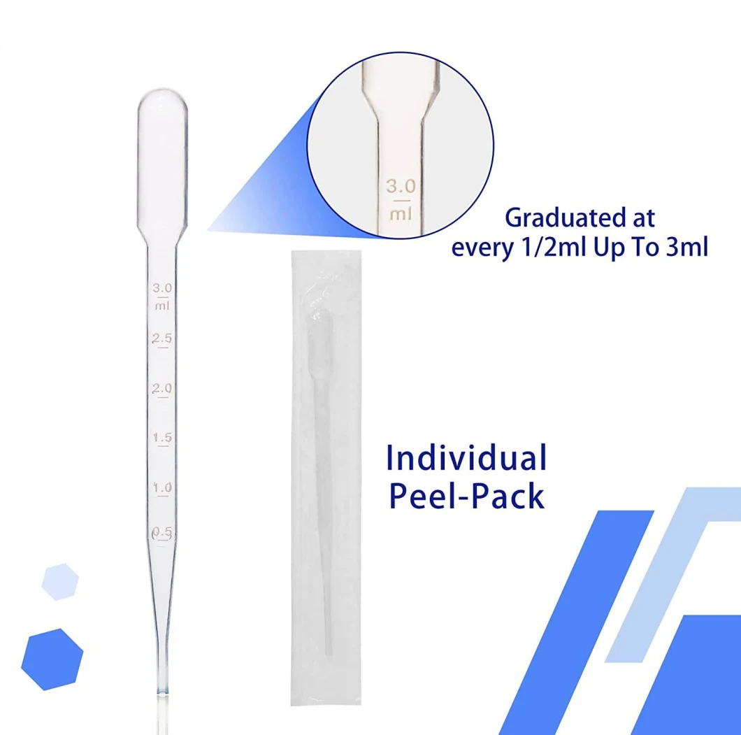 Laboratory Disposable Transfer Pasteur Pipette 3ml